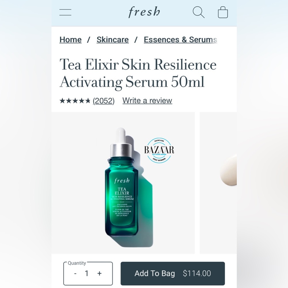 Fresh Tea Elixir Skin Resilience Activating Serum | size: 50 ml | BNIB Not Used
